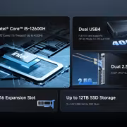 Модель мини-ПК Minisforum с внутренней платой и чипом Intel Core i5-12600H