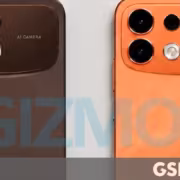 Операционный блок Oppo F35 и F35 Pro на черном и оранжевом фоне