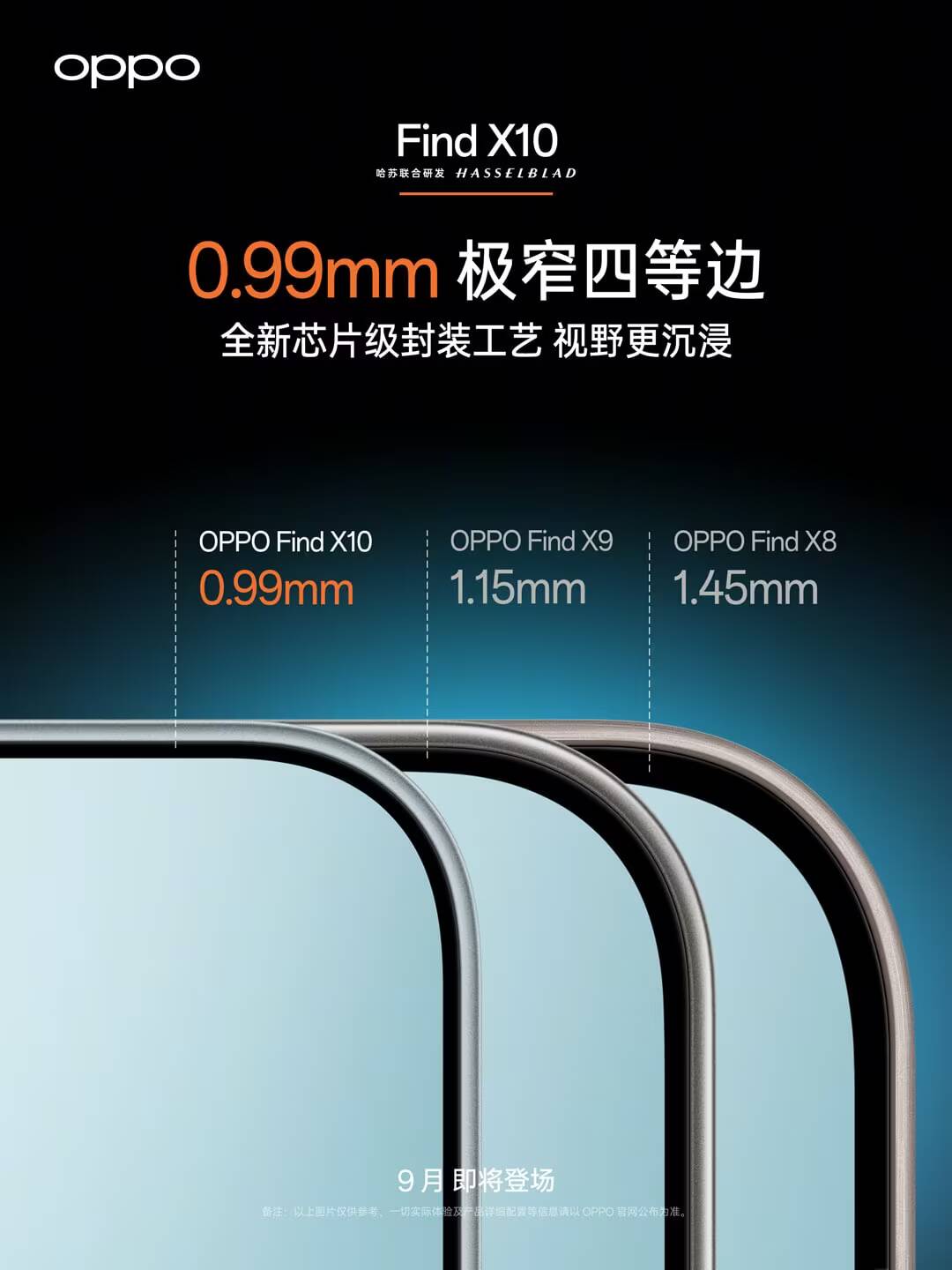 Три модели Oppo Find X10 с рамками 0,99 мм
