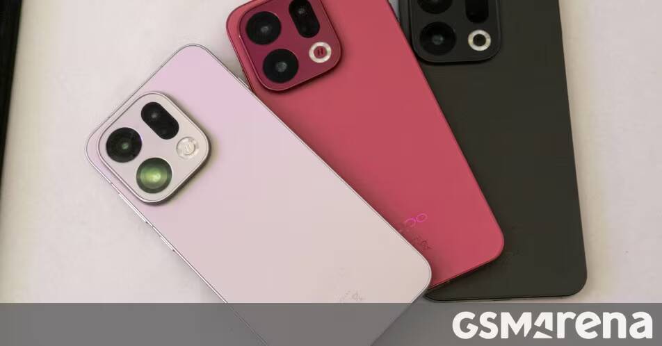 Три смартфона Oppo Find X10 разноцветные задние стороны