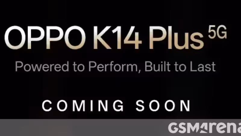 Oppo показала K14 Plus для Индии в оранжевом и сером цветах