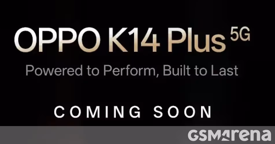 Oppo показала K14 Plus для Индии в оранжевом и сером цветах