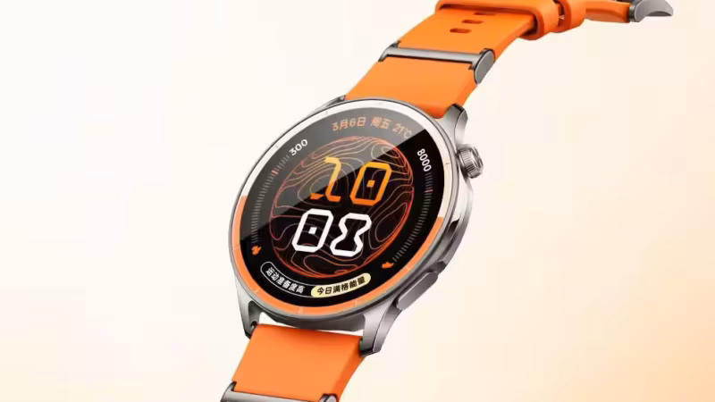 умные часы Oppo Watch S2 с оранжевым ремешком