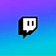 Логотип Twitch на градиентном фоне. Видео-игры и стриминг