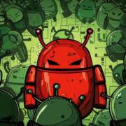 RatHat управляет Android-устройствами с помощью ИИ и крадёт коды из SMS 1 Классический мультяшный робот в окружении зеленых роботов RatHat Android-устройствами с ИИ