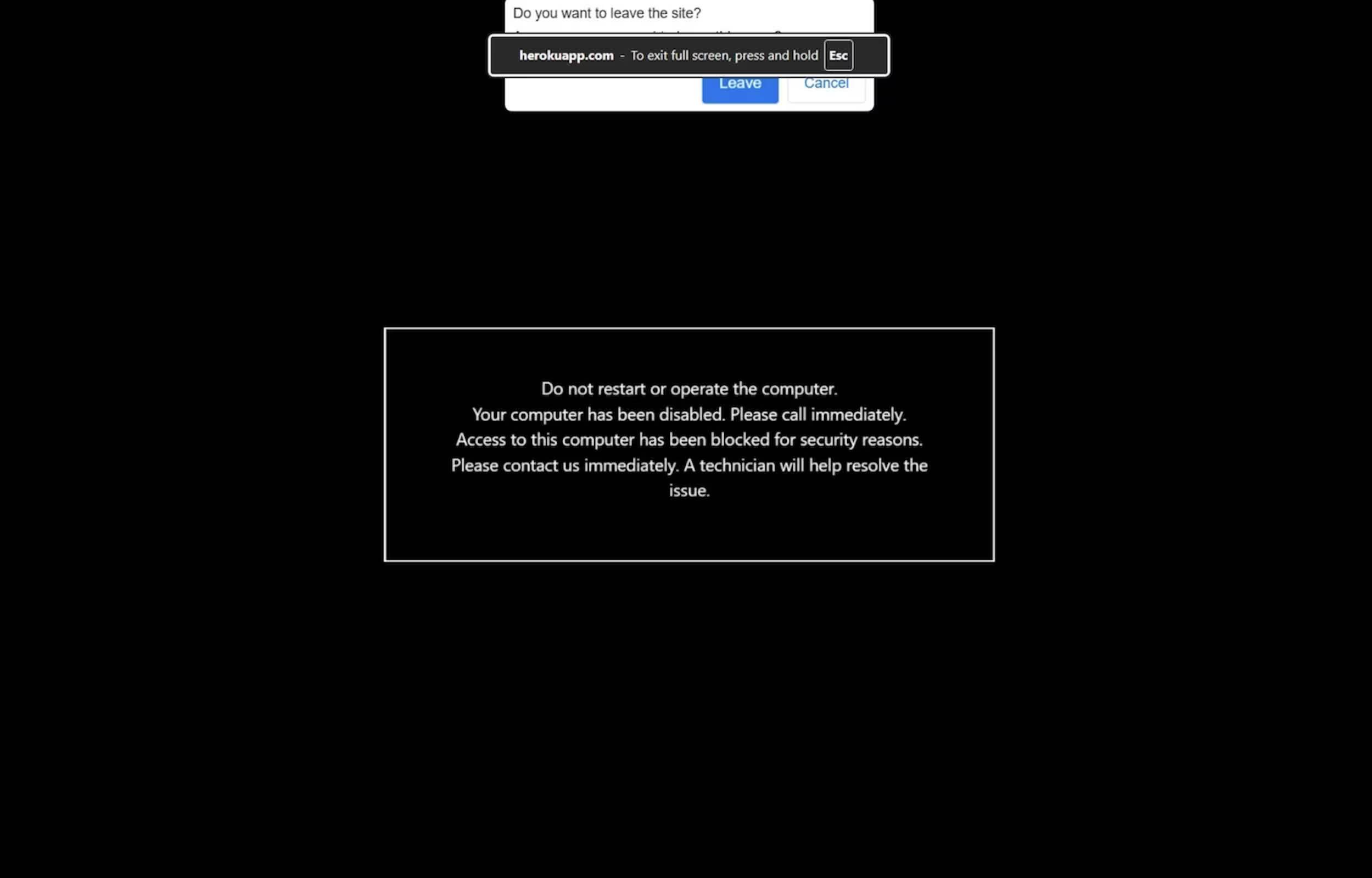 Компьютер с сообщением о блокировке Google реклама мошенники
