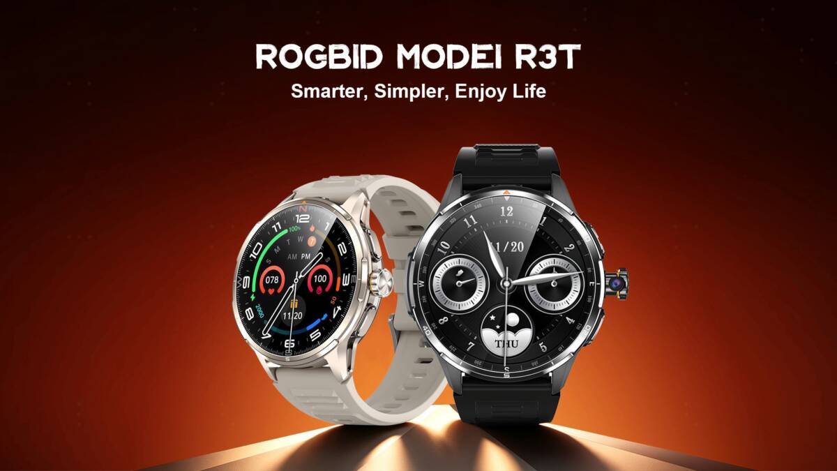 Rogbid показала часы Model R3T с полным Android и 4G LTE 3 Два умныхчаса круглый дисплей браслет интерфейс