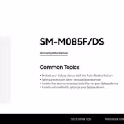 Обзор документа Samsung Galaxy M08 и F08 на сайте поддержки