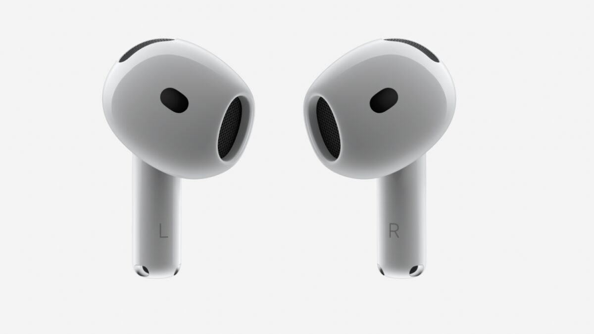 Apple показала AirPods 5: теперь с шумоподавлением 6 Беспроводные наушники AirPods 5 с динамиками и зарядным футляром