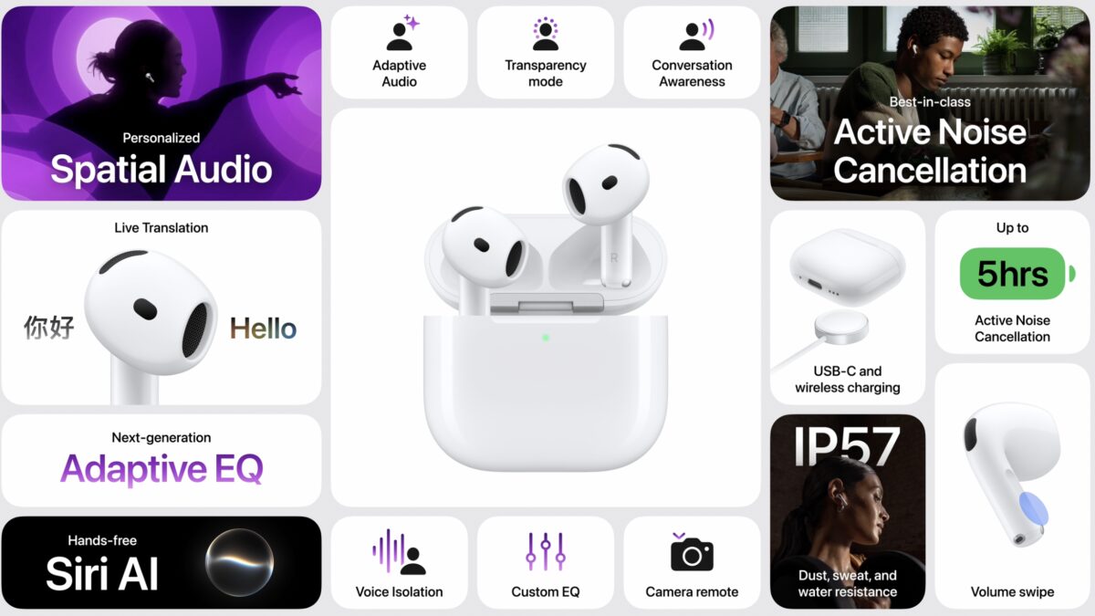AirPods 5 с шумоподавлением и зарядным чехлом