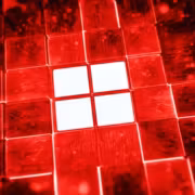 Красные квадраты и линии на технологическом фоне Windows File History