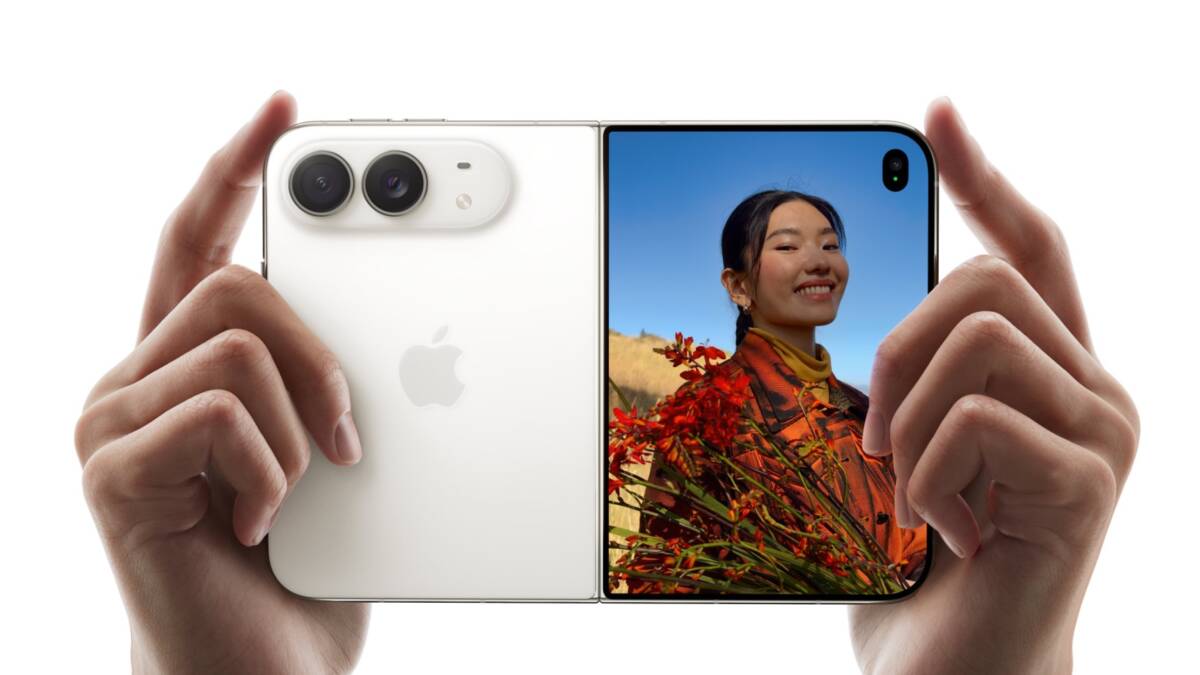 Складной iPhone Duo показали в видео: раздельная клавиатура и многозадачность 3 Смартфон с двумя камерами и дисплеем интерфейс