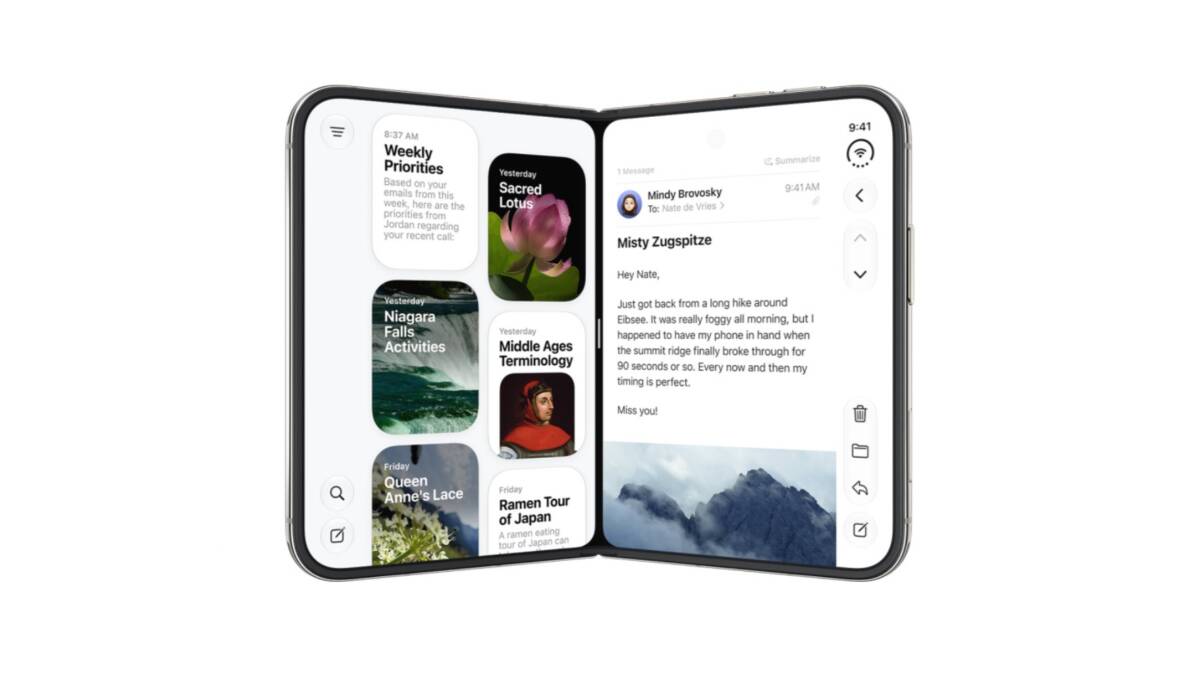 Складной iPhone Duo показали в видео: раздельная клавиатура и многозадачность 5 Приложения на iPhone Duo