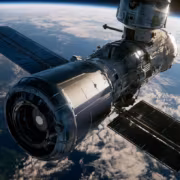 Космический корабль SpaceX и спутники Nvidia в космосе