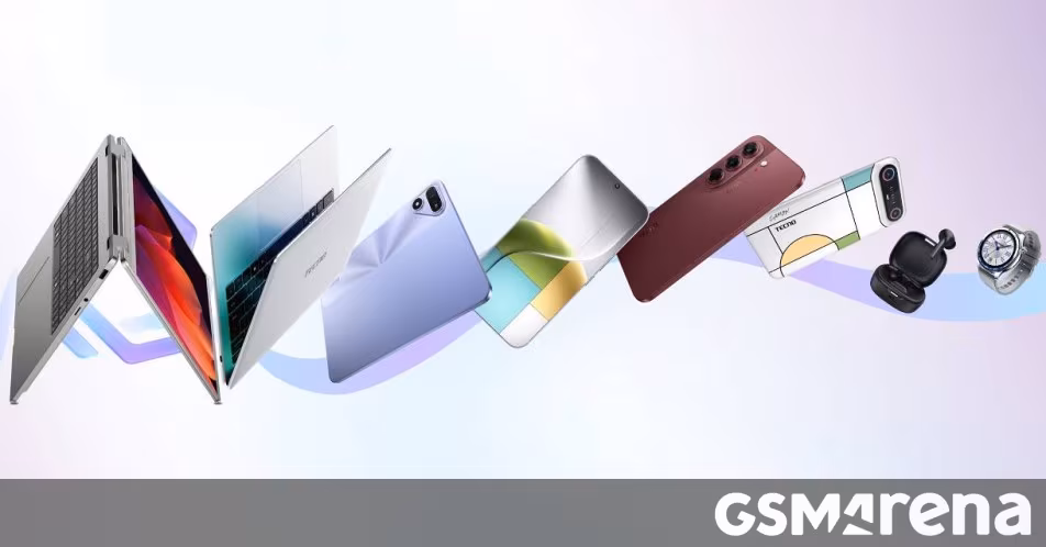 Tecno покажет на IFA 2026 безрамочный концепт-смартфон и ноутбук с шарниром на 360°