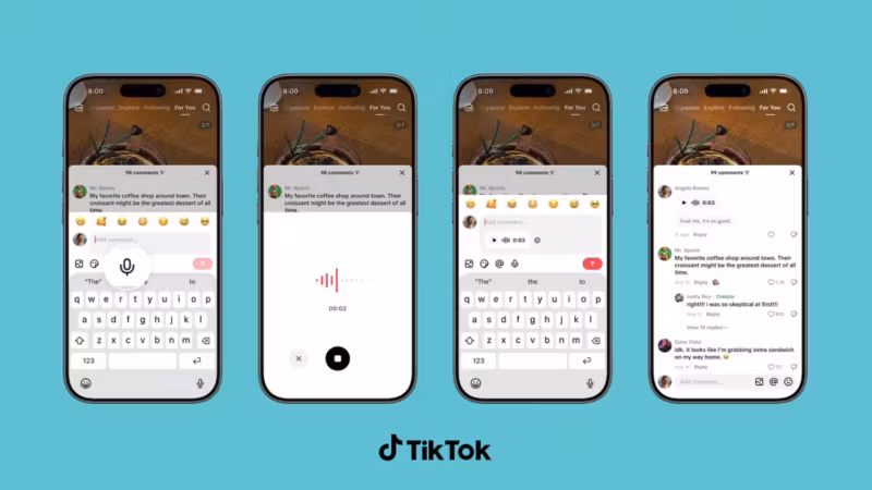 Мобильные телефоны с интерфейсом TikTok добавил голосовые комментарии