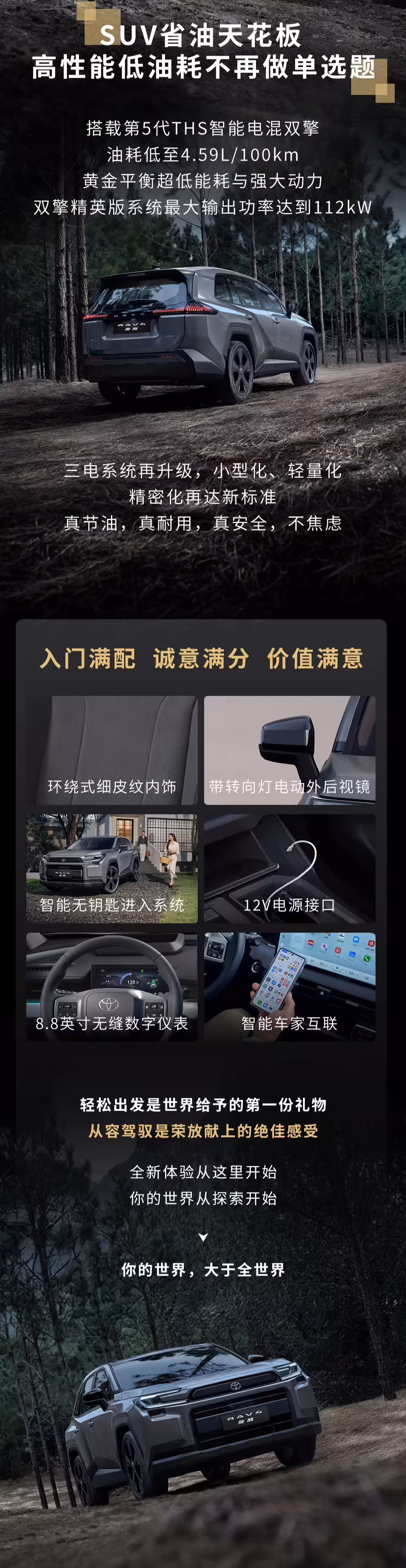 Современный внедорожник Toyota RAV4 Hybrid на природе