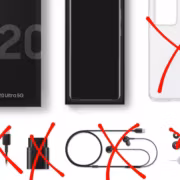 В коробках Galaxy A07s и A08 Samsung не оставила даже кабель 6 Коробка Galaxy S20 Ultra 5G, телефон, чехол, кабели, наушники и аксессуары, все помечены красным крестом