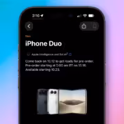 Экран iPhone Duo с информацией о предзаказе