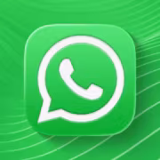 Логотип WhatsApp с фоном зеленого цвета и линиями