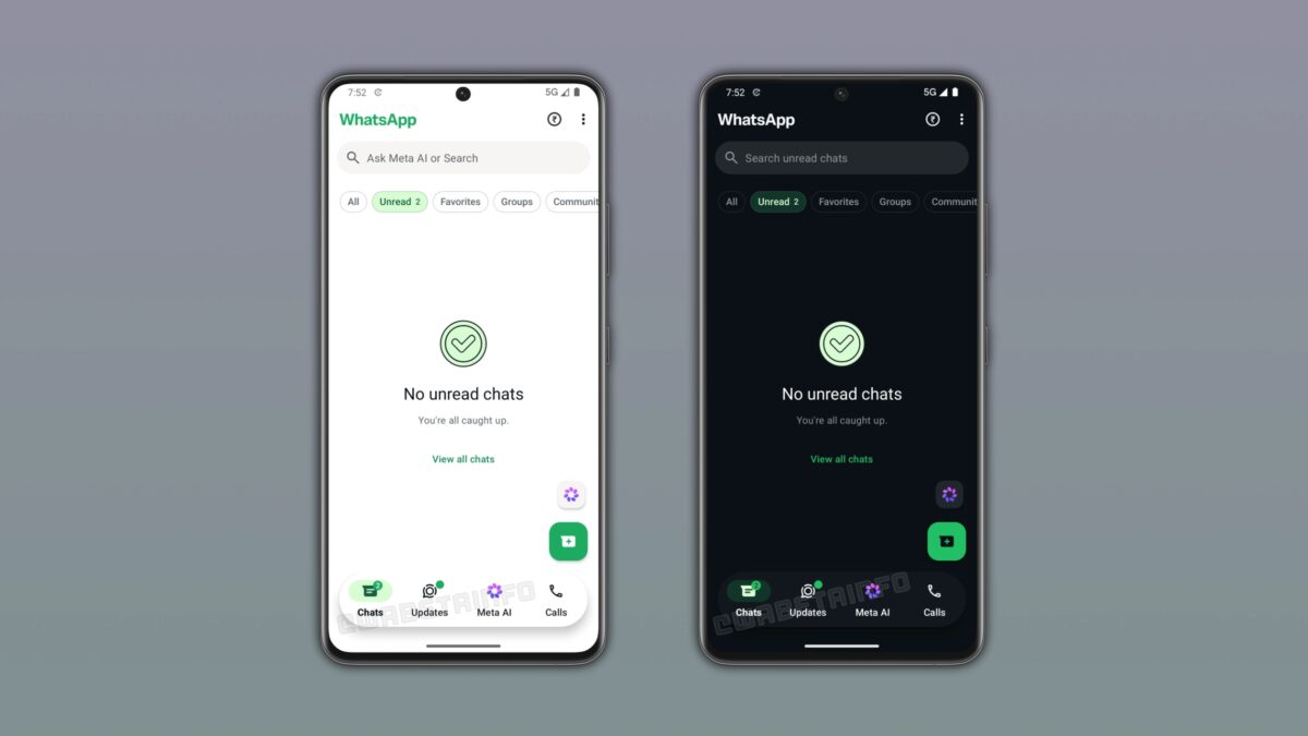 WhatsApp тестирует для Android плавающую панель навигации с округлыми углами 1 WhatsApp тестирует для Android плавающую панель навигации с округлыми углами