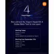 Объявление о наборе бета-тестеров для Xiaomi HyperOS 4