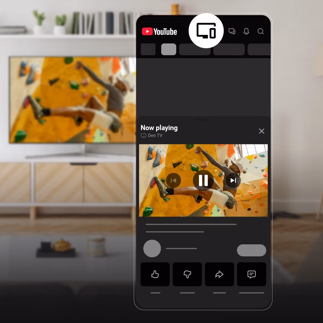 YouTube меняет трансляцию с телефона на ТВ и больше не требует общего Wi‑Fi 4 Мобильное приложение YouTube показывает трансляцию с телефоном на ТВ