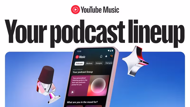 YouTube Music добавит Ask Music и персональный гид по подкастам 3 Экран приложения YouTube Music с разделом подкастов и настройками