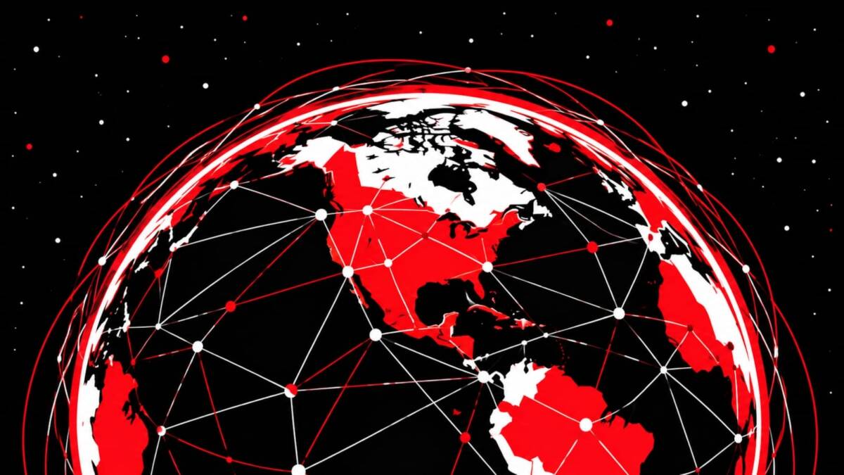 глобальная карта с соединёнными точками схема устройств интернет трафика