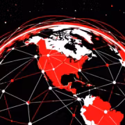 глобальная карта с соединёнными точками схема устройств интернет трафика