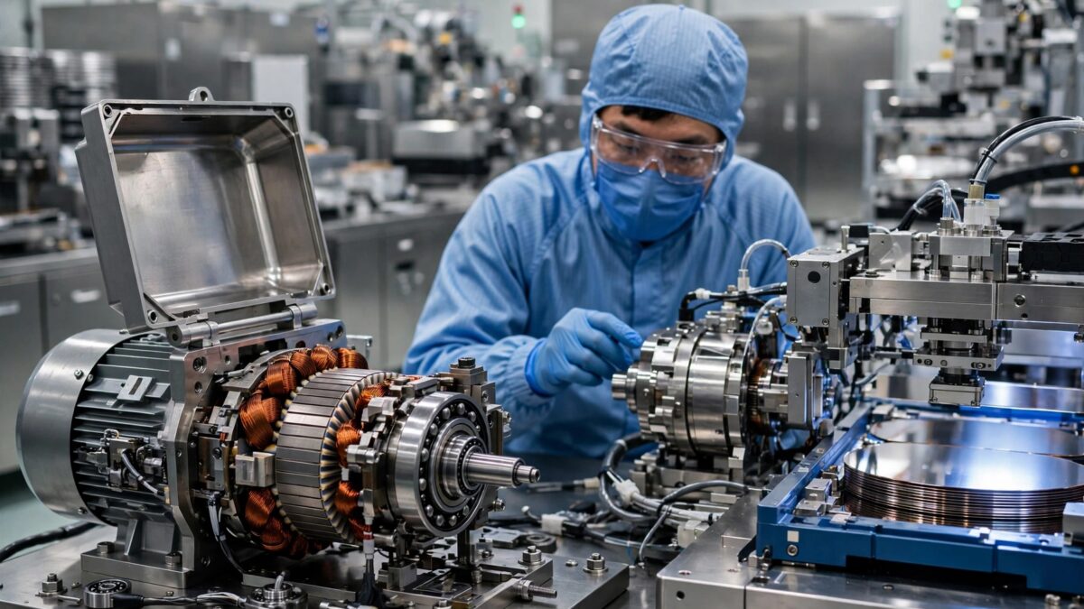 Инженер работает с микроэлектронным оборудованием TSMC