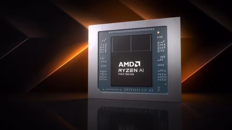 Процессор AMD Ryzen AI Max Pro 495 крупный план