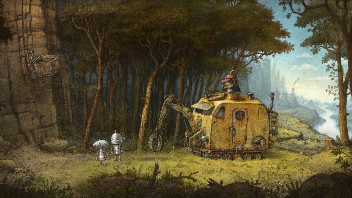 Роботы и машины в лесу игра Machinarium 2