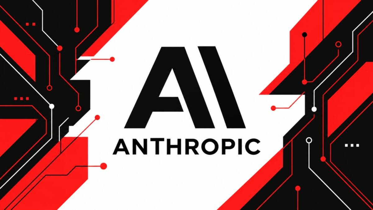 Графический дизайн с буквами AI и Anthropic на фоне схемы