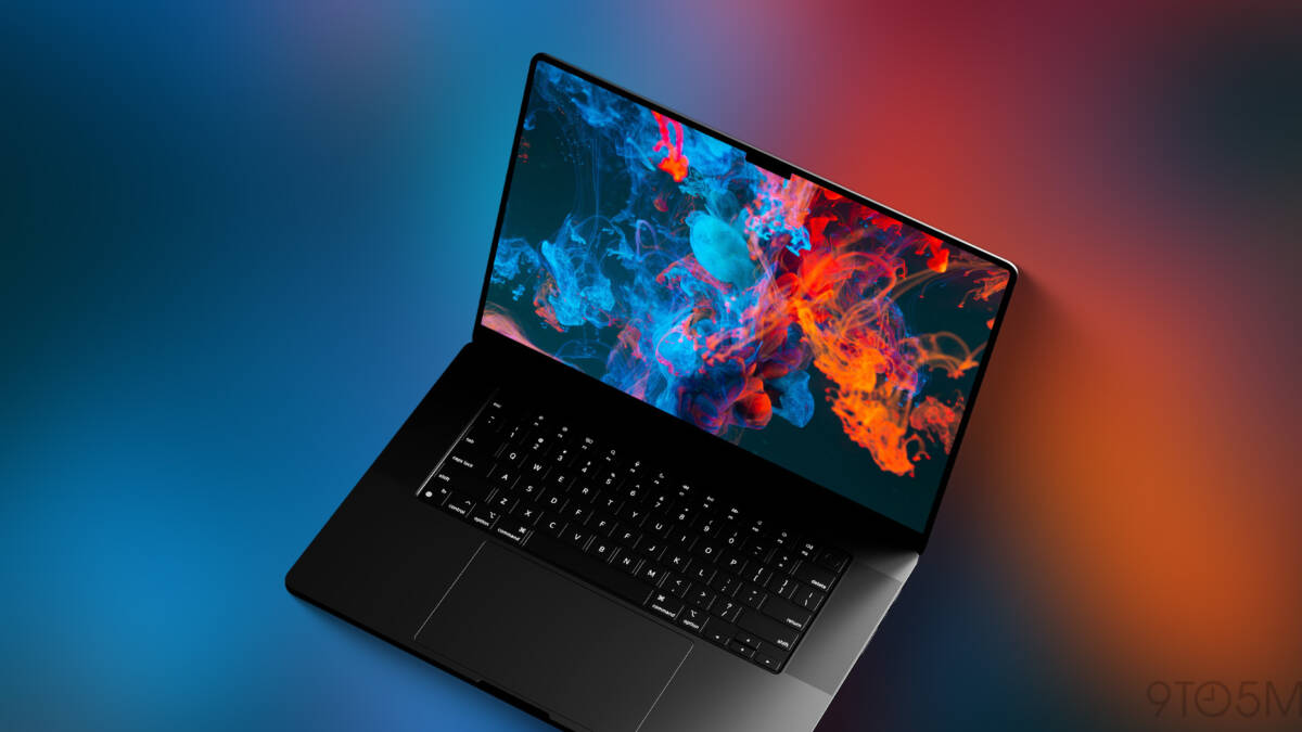 новый MacBook Pro с ярким дисплеем и клавиатурой