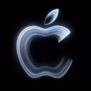 Apple назначила на 28 октября показ новинок под лозунгом «Pro and tell» 5 Логотип Apple на черном фоне с использованием светящихся линий