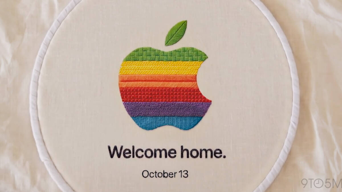 Наклейка с логотипом Apple в виде радуги для умного дома