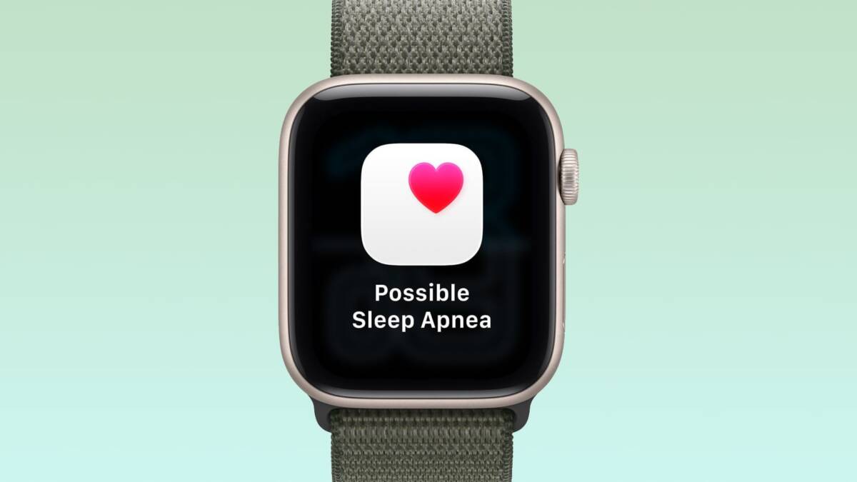 Apple Watch с уведомлением о возможной апноэ сна