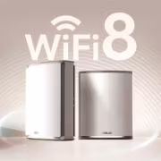 Два сетевых устройства Asus Wi-Fi 8 белое и серебряное