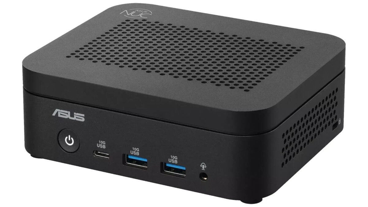 Мини-ПК ASUS НUC с вентиляционными отверстиями и портами USB
