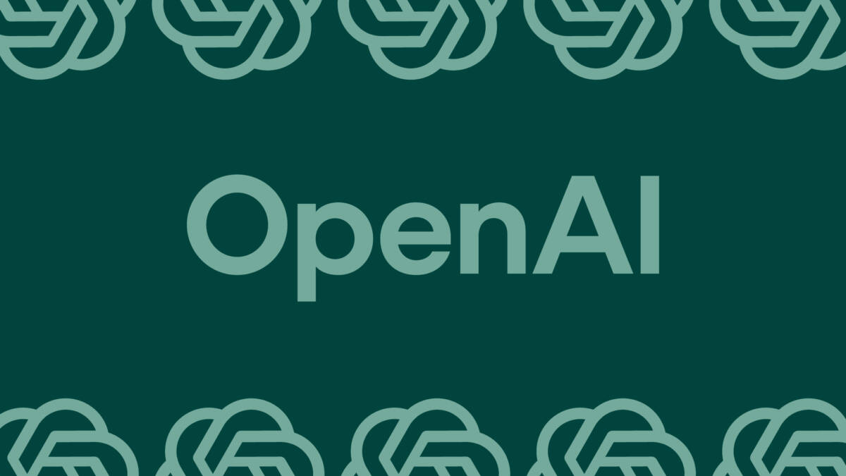 Фон с узором из цепочек и слово OpenAI