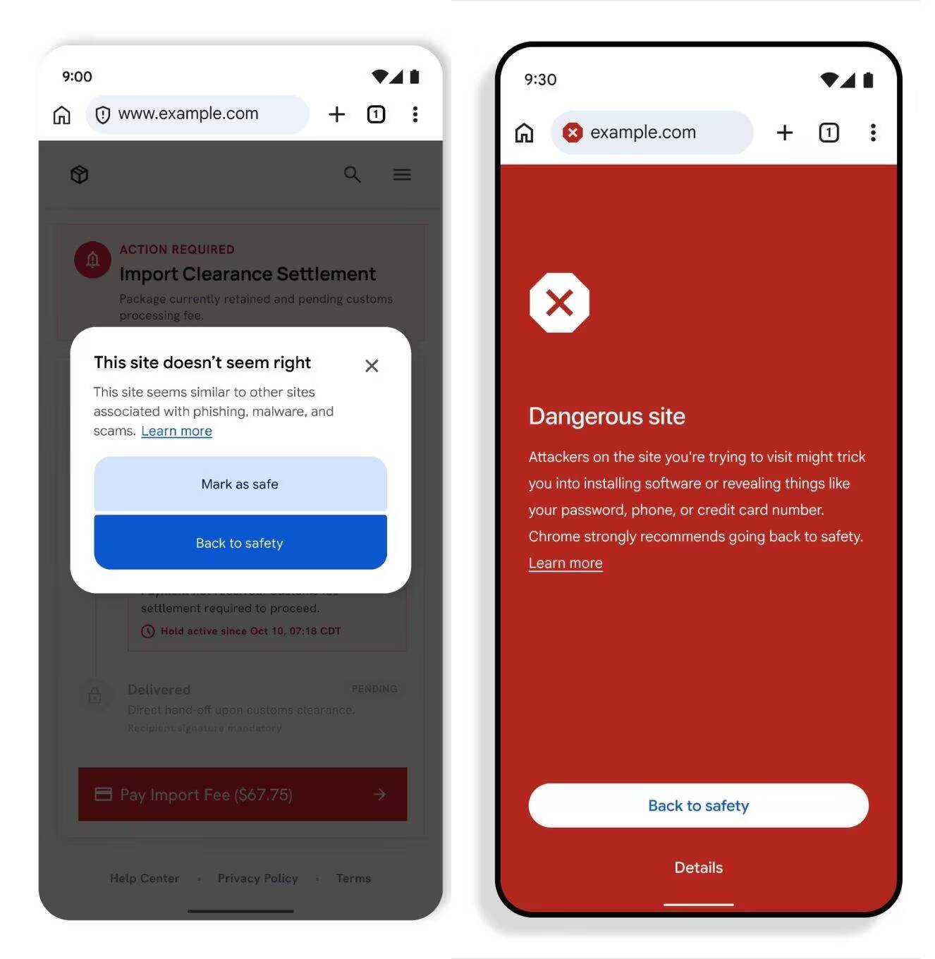 Chrome предупредит о подозрительных сайтах отдельным окном 1 Настройки безопасности Chrome предупреждения сайт браузер