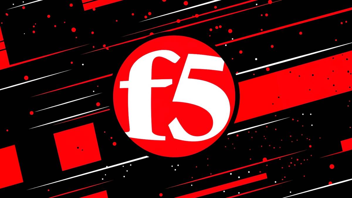 Логотип F5 с красным фоном и белыми буквами