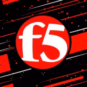 Логотип F5 с красным фоном и белыми буквами