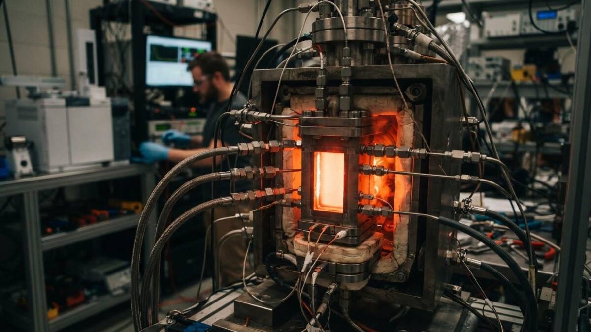 Газовая энергоустановка ОДК внутри лабораторной установки