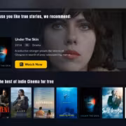 Гид JustWatch с логотипом и предложениями фильмов