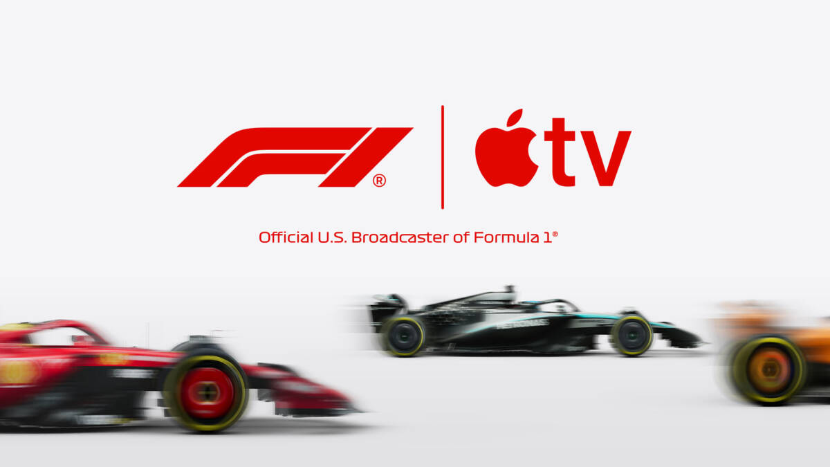 Гонки Формула-1 на Apple TV с болидами