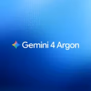 Логотип Gemini 4 Argon и фон с градиентом