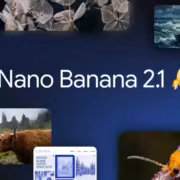 Интерфейс программы с названием Nano Banana 2.1 на синем фоне
