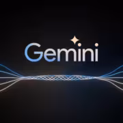 Логотип Google Gemini с линиями и звёздой